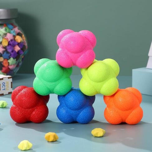 SEWACC 6 Pack Reaction Ball Set for Agility Training Hand Eye Coordination Reflex Workout Bounce Ball for Baseball Tennis Basketball Exercise in Saudi Arabia
