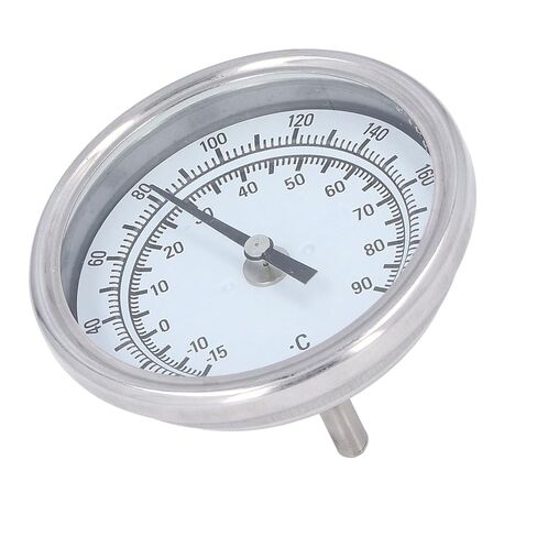 Wisecoco 3.3" Dial Stainless Steel Bimetallic Thermometer, 0-200F/-15-90C, 1% Accuracy, 1/2" NPT Back Mount in Saudi Arabia