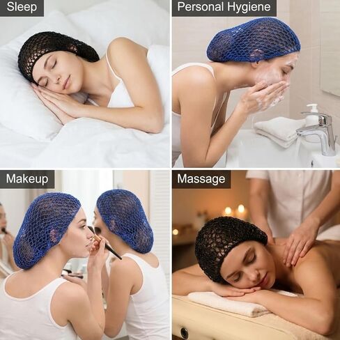 3 PCS Elastic Long Hair Nets for Sleeping, Reusable Mesh Crochet Hair Nets, Snood Hat Cover for Women Long Curly Hairs in Saudi Arabia