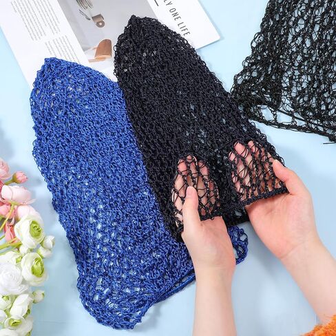 3 PCS Elastic Long Hair Nets for Sleeping, Reusable Mesh Crochet Hair Nets, Snood Hat Cover for Women Long Curly Hairs in Saudi Arabia