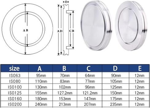 ISO160 Vacuum Blind Plate Stainless Steel SS304/316L Vacuum Flange Blind Plate Blank Cover Plate Plug(SUS 304) in Saudi Arabia