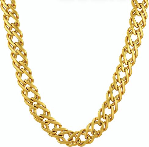 LIFETIME JEWELRY 7.7mm Venetian Chain Necklace for Women & Teen 24k Gold Plated in Saudi Arabia