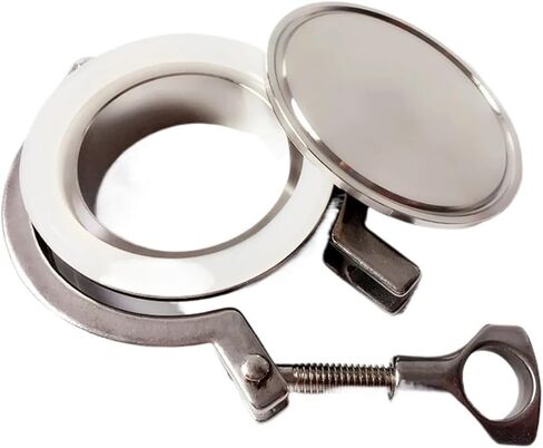 0.5-10" End Cap Tri Clamp Set 304 Stainless Clamp +Gasket + End Cap(SUS316L VMQ,22mm K50.5) in Saudi Arabia