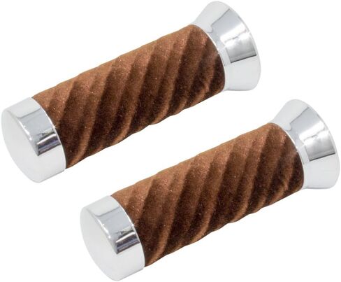 Fenix Velour Swirl Velvet Bike Grips with Chrome End Cap in Saudi Arabia