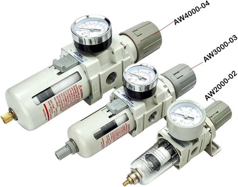 AW2000-02 AW3000-03 AW4000-04 AW4000-06 AW5000-06/10 Pressure Regulator Oil Trap Filter for Compressor Air Source Processor(AW4000-06 Fiber) in Saudi Arabia