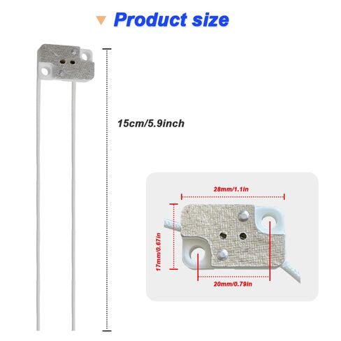 G4 GX5.3 Lamp Holder, LED Bulbs Rectangular Porcelain Socket for MR16 MR11 LED CFL Halogen Bulbs with 15cm/6" Wire Leads, with Wire Connectors (10 Pcs) in Saudi Arabia