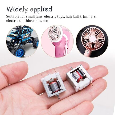 KOOBOOK 5Pcs Micro 020 DC Motor 3V 15000 RPM Mini Bare Square Motor with Carbon Brush for DIY Hobby Toy RC Train Model HO Slot Car in Saudi Arabia