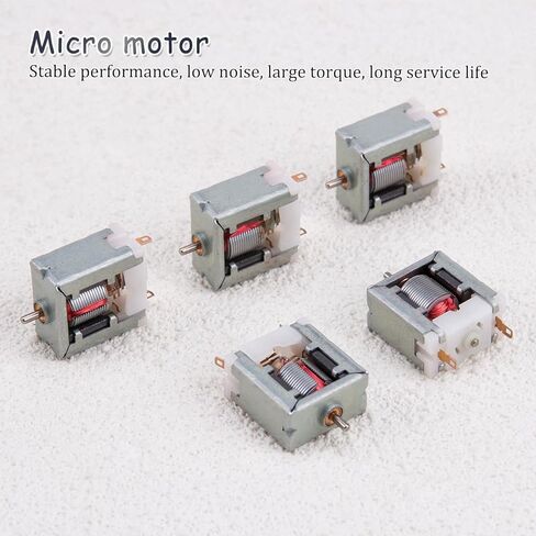 KOOBOOK 5Pcs Micro 020 DC Motor 3V 15000 RPM Mini Bare Square Motor with Carbon Brush for DIY Hobby Toy RC Train Model HO Slot Car in Saudi Arabia