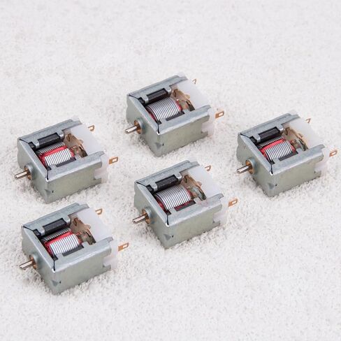 KOOBOOK 5Pcs Micro 020 DC Motor 3V 15000 RPM Mini Bare Square Motor with Carbon Brush for DIY Hobby Toy RC Train Model HO Slot Car in Saudi Arabia
