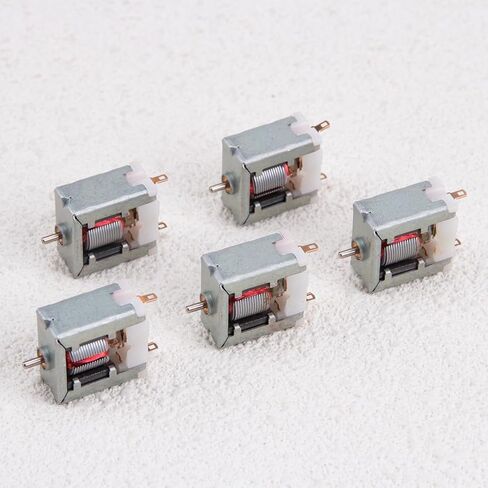 KOOBOOK 5Pcs Micro 020 DC Motor 3V 15000 RPM Mini Bare Square Motor with Carbon Brush for DIY Hobby Toy RC Train Model HO Slot Car in Saudi Arabia