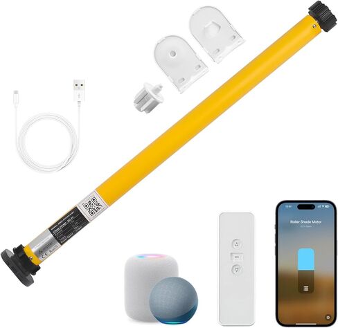 Matter Smart Blinds Motor Kit for 1.5" Shade Tube, Type C Rechargeable Roller Shade Motor, Work with Thread Low Power Consumption, Home Assistant, Alexa, HomeKit Motorized Blinds in Saudi Arabia