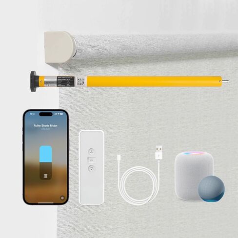Matter Smart Blinds Motor Kit for 1.5" Shade Tube, Type C Rechargeable Roller Shade Motor, Work with Thread Low Power Consumption, Home Assistant, Alexa, HomeKit Motorized Blinds in Saudi Arabia