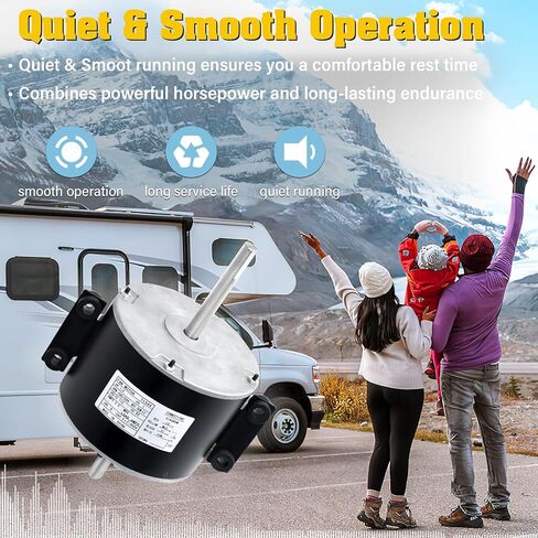 PIRIPARA 3315332.005، 3315332.005 استبدال محرك المروحة لمحرك مروحة genteq F48AF70A61، متوافق مع محرك مروحة Dometic Brisk Air II، استبدال OEM لـ Dometic 3315332.005-1/5 HP، 3 سرعات in Kuwait