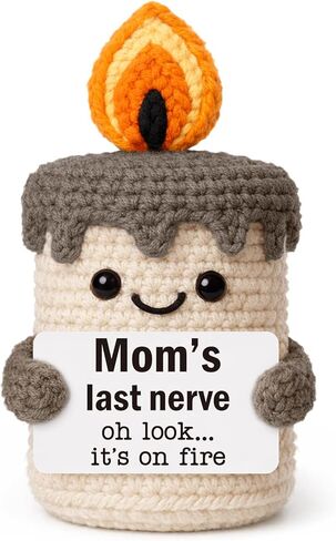 YUEYUQIU Funny Novelty Candle Gifts for Women Men - Gag Birthday Valentine's Day White Elephant Christmas Gifts for Adults Coworker Sister Best Friend - Unique Handmade Crochet My Last Nerve Candle in Saudi Arabia