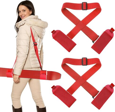 Ski Strap, Adjustable Ski Pole Carrier Shoulder Straps Hook and Loop in Saudi Arabia