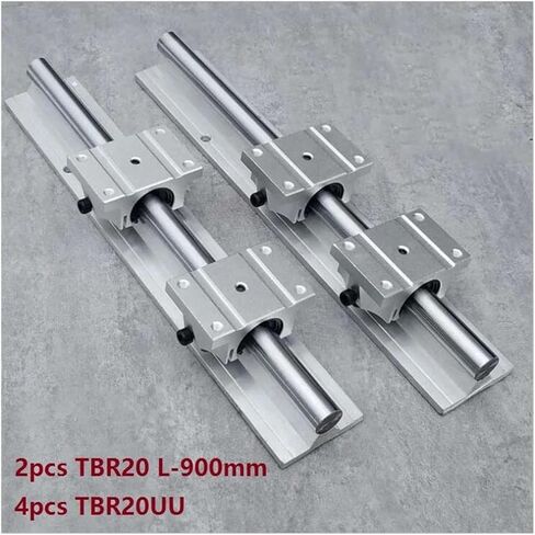 2pcs TBR20 L-900mm Support Rail Linear Guide + 4pcs TBR20UU Bearing Blocks in Saudi Arabia