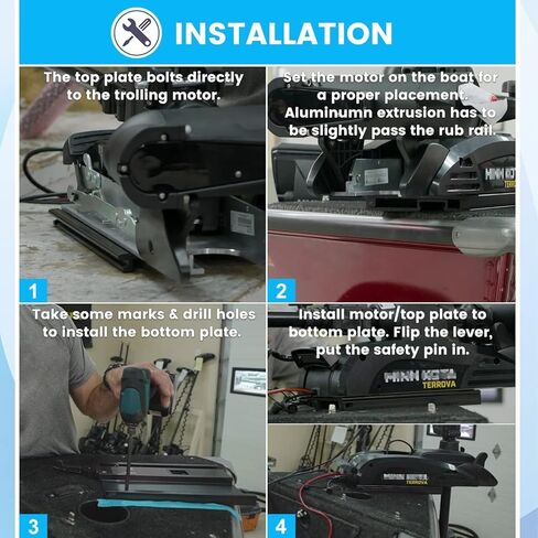 Upgrade 1854060 MKA-32 Quick Release Bracket with Cover Fit for Minn Kota Ulterra, Terrova, PowerDrive, and Deckhand 40 Trolling Motor in Saudi Arabia