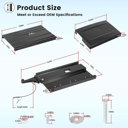 Upgrade 1854060 MKA-32 Quick Release Bracket with Cover Fit for Minn Kota Ulterra, Terrova, PowerDrive, and Deckhand 40 Trolling Motor in Saudi Arabia