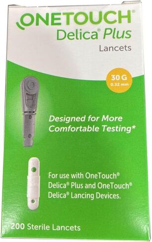 J&D International OneTouch Delica Plus 200 Lancets 30 Gauge 0.32mm in Saudi Arabia