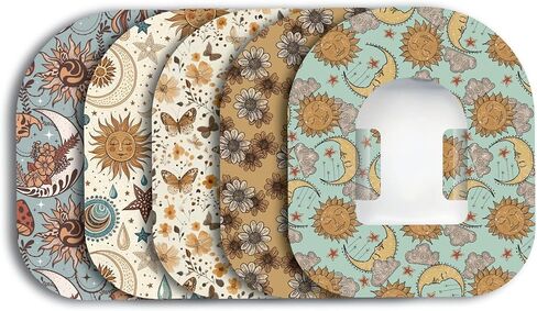 Glucomart Omnipod 5 Adhesive Patches with Strap Tabs – Waterproof, Hypoallergenic CGM Tape for Omnipod 5 & Dash, Pre-Cut Overpatch, Secure Hold for Active Lifestyles (5 Count) (Glow Pop) in Saudi Arabia