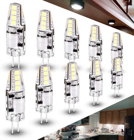 T10 إسفين قاعدة المناظر الطبيعية 194 921 LED لمبة الضوء 2700K أبيض دافئ 3W يعادل 15W 20W الجهد المنخفض AC / DC12V-24V T5 LED لمبة Landsacpe Garden Deck RV Camper Marine Boat قبة الإضاءة، 8 حزمة in Kuwait
