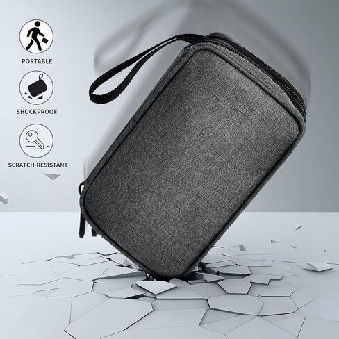 حالة محرك أقراص فلاش USB متوافقة مع Sandisk/for Samdata/for PNY/for Lexar Hard Drive ، حقيبة قماش محمولة 3 طبقات مع جيب شبكة لمدة 24 عصي USB ، 10 بطاقات SD (تغطية فقط)- رمادي فقط in Kuwait