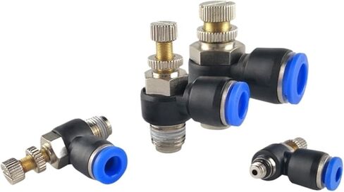 Pneumatic Speed Regulating One-way Flow Limiting Cylinder Throttle Valve SL4-M5/6-01/8-02/10-03/12 Gas Pipe Joint 1Pcs(SL12-01) in Kuwait