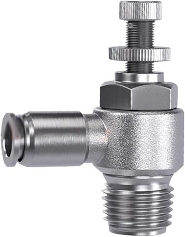304 Stainless Steel Pneumatic Speed Regulation One-way Current Limiting SA6/8 Cylinder Throttle Valve Fast Insertion Thread 1Pcs(Sl12-02(304stainlesssteel)) in Kuwait