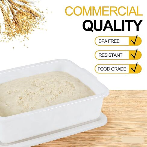 3 Pack Pizza Dough Proofing Box, Pizza Storage Container, Food Storage Containers with Lids, Bread Proofing Box, Stackable Commercial Quality Trays with Covers in Kuwait