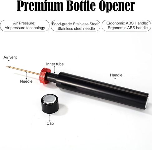 2pcs Wine Openers, 2026 New Portable Needle Type Wines Bottle Openers Air Pressure Cork Remover Corkscrew for Home Travel Party Essential Accessories in Saudi Arabia