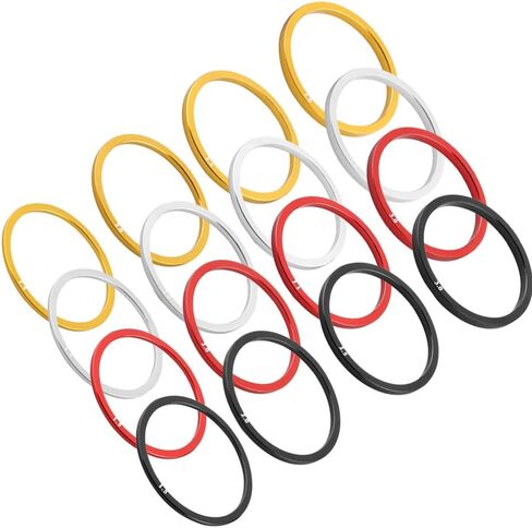 1.5/2/2.5/3 mm Bicycle Flywheel Washer Spacer Cassette Headset Gasket Hub Bottom Bracket Bike Cycling Flywheel Axle for MTB Road Bike Set of Each 4 Colors Total 16 pcs in Saudi Arabia