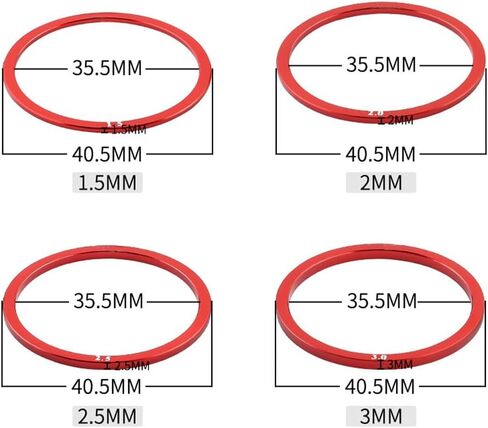 1.5/2/2.5/3 mm Bicycle Flywheel Washer Spacer Cassette Headset Gasket Hub Bottom Bracket Bike Cycling Flywheel Axle for MTB Road Bike Set of Each 4 Colors Total 16 pcs in Saudi Arabia