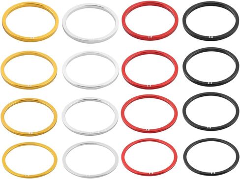 1.5/2/2.5/3 mm Bicycle Flywheel Washer Spacer Cassette Headset Gasket Hub Bottom Bracket Bike Cycling Flywheel Axle for MTB Road Bike Set of Each 4 Colors Total 16 pcs in Saudi Arabia