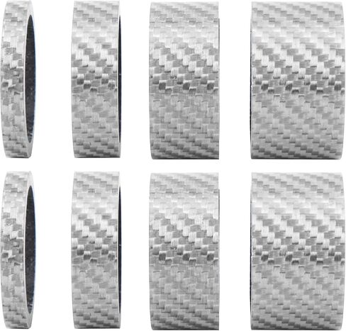 فاصل الدراجة، من ألياف الكربون خفيفة الوزن بمقاسات 5/10/15/20 مم، مجموعتين فضيتين لراكبي الدراجات على الطرق الجبلية، إصلاح الدراجة بنفسك in Kuwait