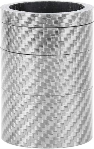 فاصل الدراجة، من ألياف الكربون خفيفة الوزن بمقاسات 5/10/15/20 مم، مجموعتين فضيتين لراكبي الدراجات على الطرق الجبلية، إصلاح الدراجة بنفسك in Kuwait