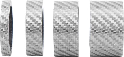 فاصل الدراجة، من ألياف الكربون خفيفة الوزن بمقاسات 5/10/15/20 مم، مجموعتين فضيتين لراكبي الدراجات على الطرق الجبلية، إصلاح الدراجة بنفسك in Kuwait