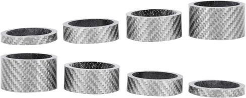 فاصل الدراجة، من ألياف الكربون خفيفة الوزن بمقاسات 5/10/15/20 مم، مجموعتين فضيتين لراكبي الدراجات على الطرق الجبلية، إصلاح الدراجة بنفسك in Kuwait