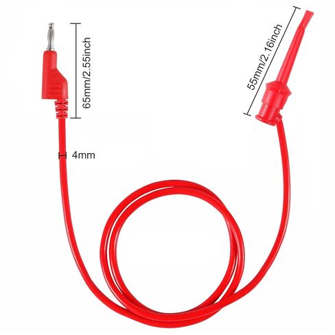 UMLIFE 10PCS Multimeter Test Lead Set Stackable Banana Plug to Test Hook Wire Cable Kit with Protective, Flexible Wire Leads 3.3Ft/1M in Saudi Arabia