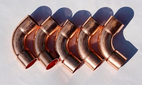 Copper Line Set Pipe Fitting3/4" | Long Radius Elbow LR 90 HVAC, Lead-Free and Durable - ACR Street Elbows 5 Pack in Saudi Arabia