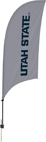 علم ريش مطبوع من Utah State Aggies College - مرخص من الرابطة الوطنية لرياضة الجامعات - بوليستر فائق - لافتة مدرسية (رمادي، أزرق) (قاعدة مدببة 7.5 بوصة) in Saudi Arabia