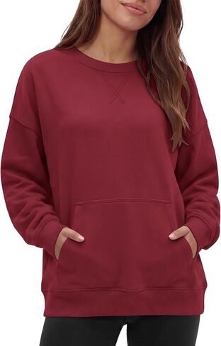 Gacaky Sweatshirt for Women Oversized Casual Crewneck Sweaters Hoodies Comfy Fall Pullover Tops Fashion Outfits Clothes in Saudi Arabia