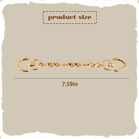 Kefley Star Purse Bag Extender Chain Charms Y2K Bag Accessories Metal Crossbody Bags Extension Chains Heart Shaped Clasp Clip in Saudi Arabia