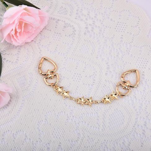 Kefley Star Purse Bag Extender Chain Charms Y2K Bag Accessories Metal Crossbody Bags Extension Chains Heart Shaped Clasp Clip in Saudi Arabia