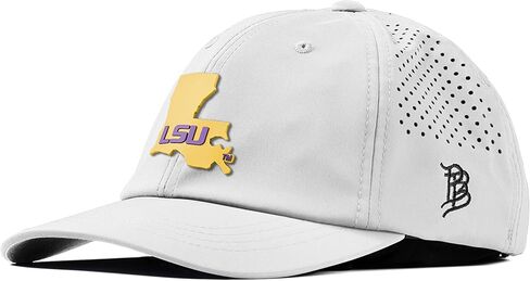 Branded Bills Officially Licensed x LSU Tigers Performance Dad Hat Collection Gold State PVC in Saudi Arabia