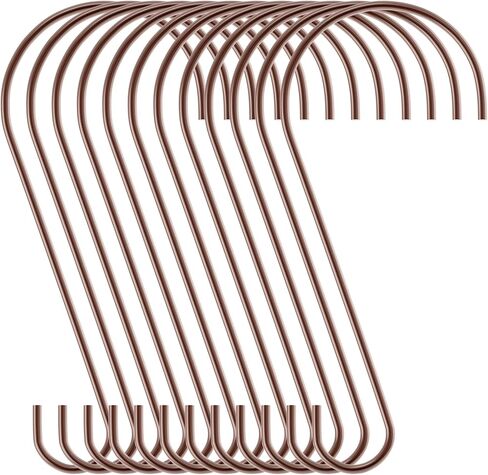 Ripeng 12 Pieces 12 Inch Heavy Duty Big S Hooks Bird Feeder Rustproof Stainless Steel Hook for Garden Tree Branch, Kitchen, Bird House, Plants, Baskets, Lanterns and Bicycles(Black) in Saudi Arabia