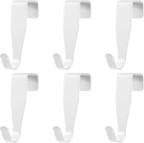 Sibba Over The Cabinet Door Hook Carbon Steel Hanger Hook 6PCS J-Shape No Drill Drawer Hooks Heavy Duty Easy to Install Single Hooks Door Back Holder for Kitchen Bathroom Hanging Clothes Towel in Saudi Arabia