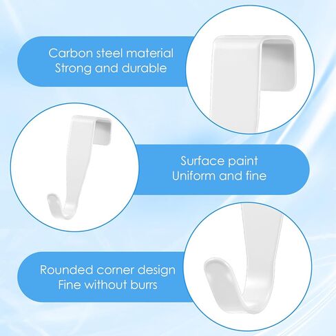 Sibba Over The Cabinet Door Hook Carbon Steel Hanger Hook 6PCS J-Shape No Drill Drawer Hooks Heavy Duty Easy to Install Single Hooks Door Back Holder for Kitchen Bathroom Hanging Clothes Towel in Saudi Arabia
