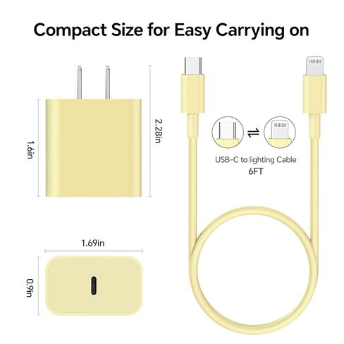 3pack 10ft cable ightning ، 20W شحن سريع فون ، سلك شاحن الهاتف الكابل للهاتف 14/13/12/12 PRO MAX/11/XS MAX/XR/X ، AirPods Pro ، Pink/Red/Black in Kuwait