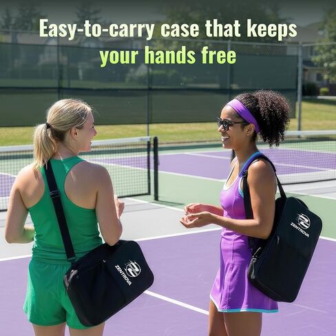 Zentrova Pickleball Paddles Set of 2, Fiberglass Surface w/PP Honeycomb Core Pickleball Rackets, Lightweight Pickle Ball Paddle w/4 Balls, 2 Overgrips, 2 Wristbands & Carry Bag – for Men & Women in Saudi Arabia