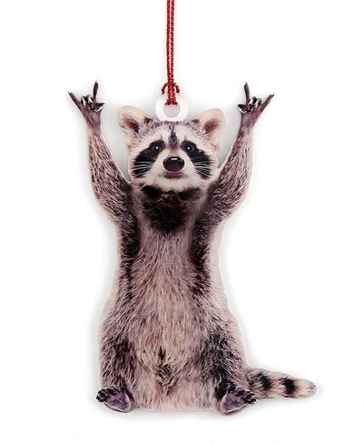 Funny Christmas Ornaments - Raccon Gifts - Raccoon Christmas Ornaments - Animal Lovers Ornaments - Racoon Ornament - Christmas Ornament 2025 - White Elephant Gifts - Xmas Tree Funny Decoration in Saudi Arabia